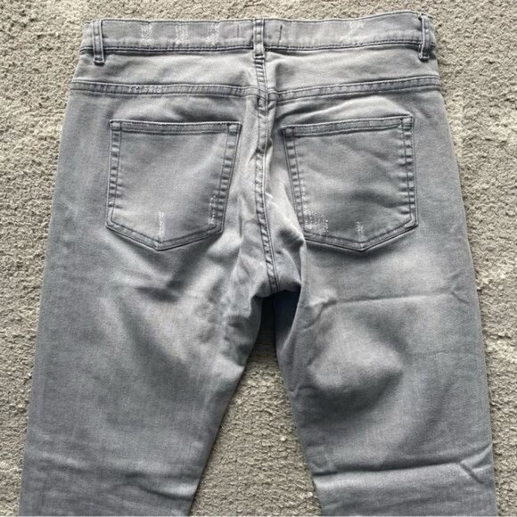The Kooples Gray Distressed Button Fly Straight Leg Jeans 30 - Picture 7 of 11